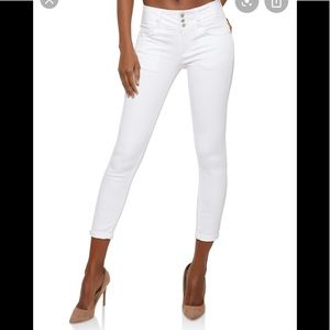 NWOT White High waisted skinny ankle jeans